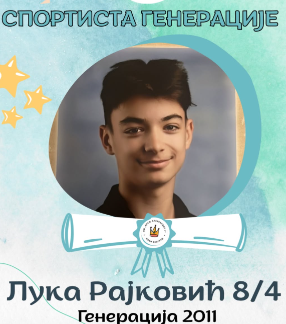 СПОРТИСТА ГЕНЕРАЦИЈЕ: Лука Рајковић