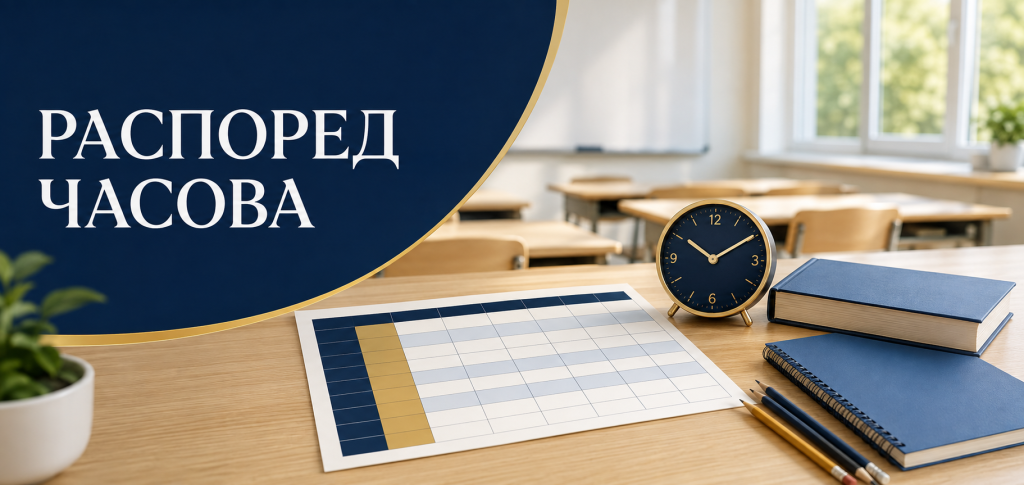 РАСПОРЕДИ ЧАСОВА за школску 2026/2027 годину