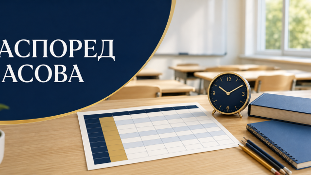 РАСПОРЕДИ ЧАСОВА за школску 2026/2027 годину